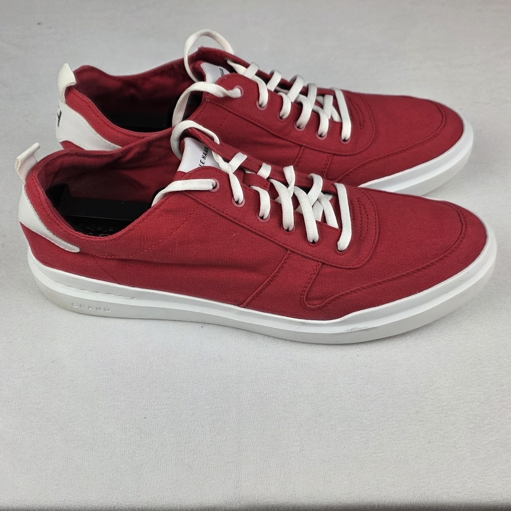 Cole Haan Men Red Grandpro Rally Canvas Court Sneaker‎ Lace Up Shoes Size 13M - Picture 4 of 13